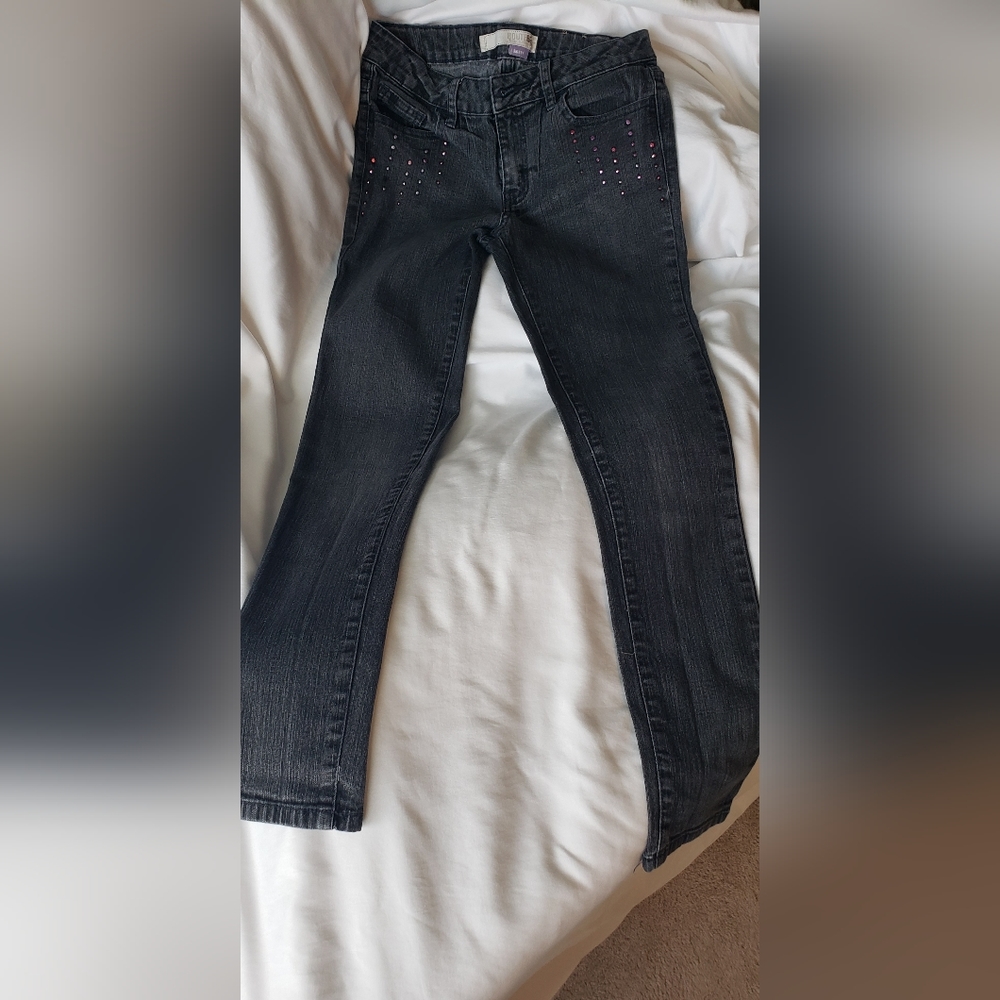 Route 66 Girl's Black Denim Skinny Jeans‎ Size 14